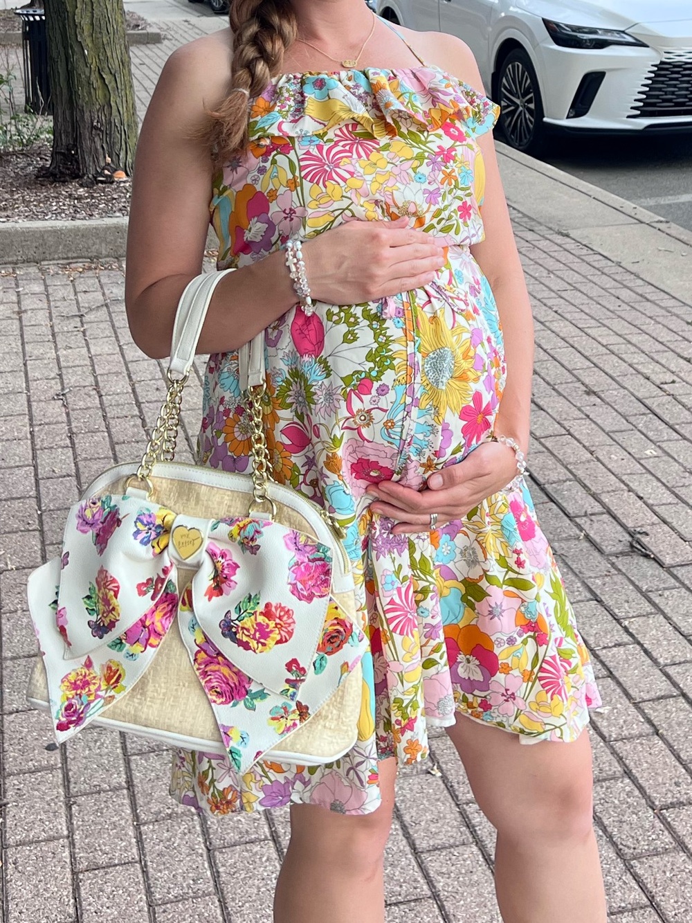 Betsey Johnson Floral Bow Handbag